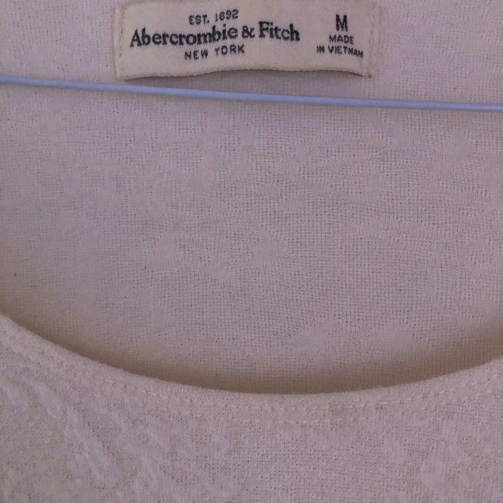 Abrecombie long sleeve, white  crop top